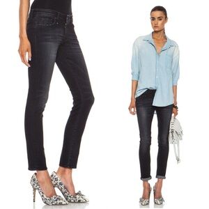 R13 Boy Skinny Low Rise Black Denim Designer Jeans Sz 29